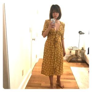 Faithfull the brand midi dress xs